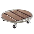 Nortene FLORA ROLL METAL WOOD fém-fa virágalátét 