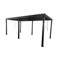 Sunrite Oliver - pergola 3x6M (alu váz és acél zsaluzat, fekete)