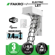 FAKRO LET Electric - Ollós szerkezetű elektromos padlásfeljáró