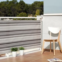 Nortene BALCONY CITY dekoratív, szőtt árnyékoló 0,9 x 3 m szürke-fekete