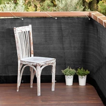 Nortene BALCONY EASY szőtt háló korlátra fém fűzőlyukakkal 0,9 x 5 m antracit