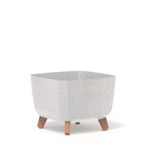 Prosperplast Virágcserép 300w gracia square eco wood - fehér 
