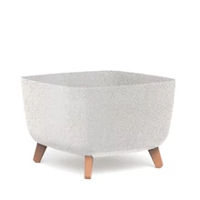 Prosperplast Virágcserép 400w gracia square eco wood - fehér 