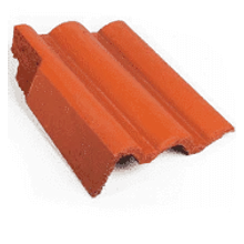 Terrán Standard szegélycserép bal ColorSystem meggypiros