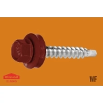 Lindab típusú csavar fémhez - 4,8 x 35 mm - RAL3009 vörös