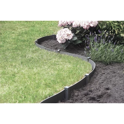 Nortene ETIK BORDURA műanyag ágyásszegély  15 cm x 10 m szürke