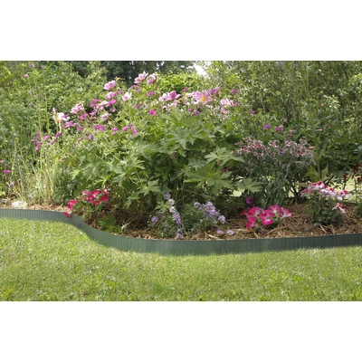 Nortene STEELY BORDURA galvanizált acél ágyásszegély 14 cm x 6 m zöld 