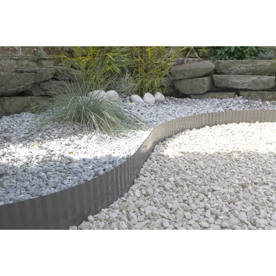 Nortene STEELY BORDURA galvanizált acél ágyásszegély 14 cm x 6 m antracit
