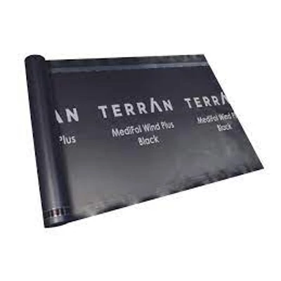 Terrán MediFol Wind Plus Black páraáteresztő tetőfólia 140 g, 2 ragasztósávval 75 m2