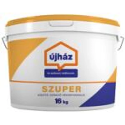 újHÁZ Szuper Vékonyvakolat, kapart 1,5 mm B1 fehér, 16 kg