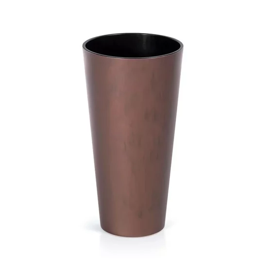 Prosperplast Virágcserép 400c tubus slim corten 2in1 - corten acél 