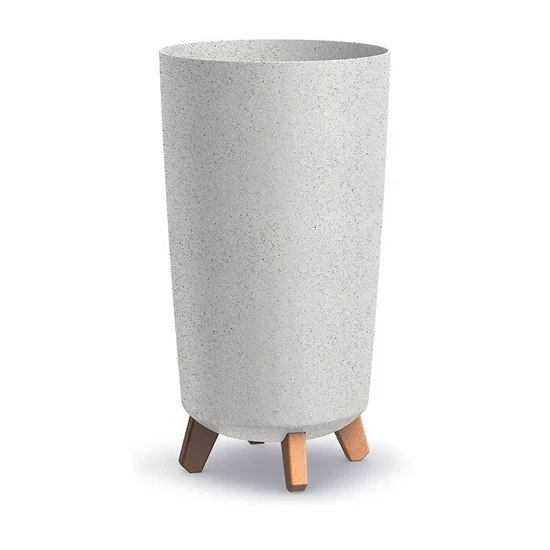 Prosperplast Virágcserép 240w gracia tubus eco wood - fehér 