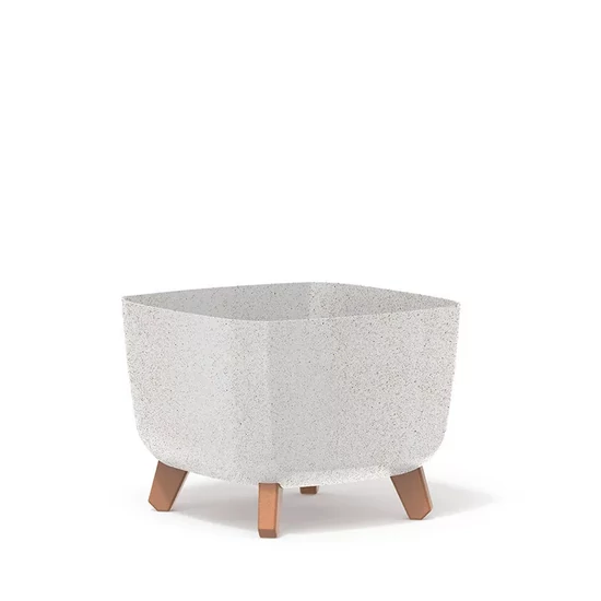 Prosperplast Virágcserép 300w gracia square eco wood - fehér 