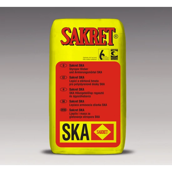 Sakret SKA Hőszigetelő ragasztó és ágyazóhabarcs szürke 25 kg