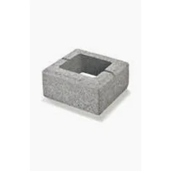 Semmelrock Rivago kerítéselem Slim félkő középszürke 20x20x9 cm
